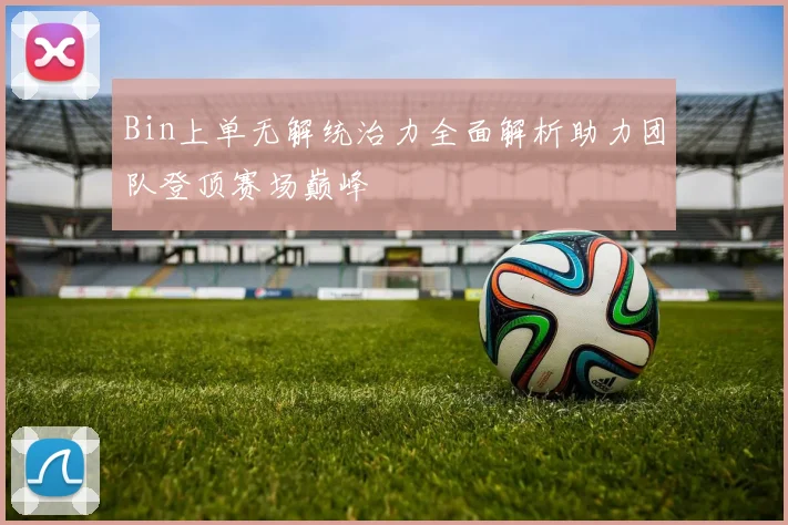 Bin上单无解统治力全面解析助力团队登顶赛场巅峰